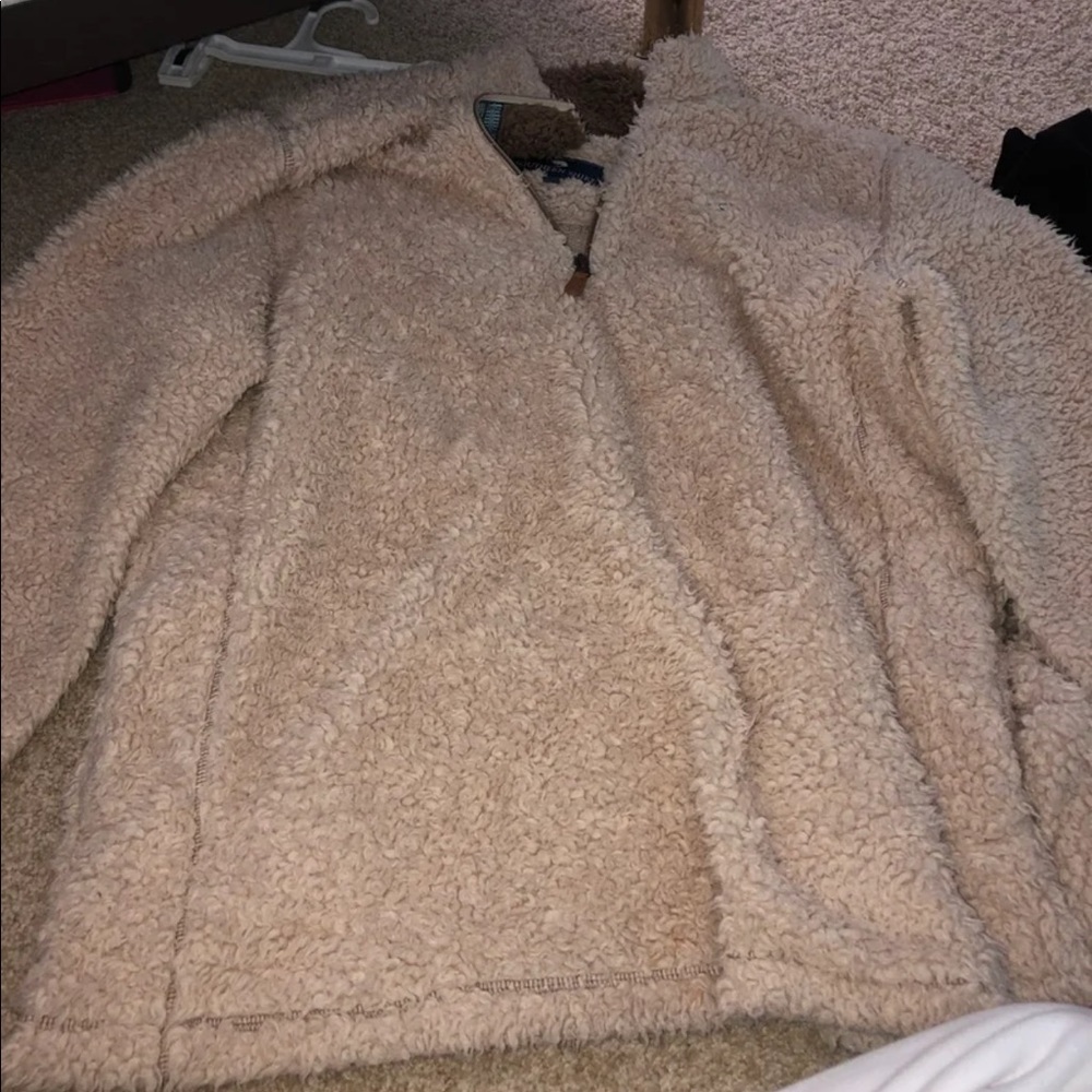cream colored southern shirt sherpa